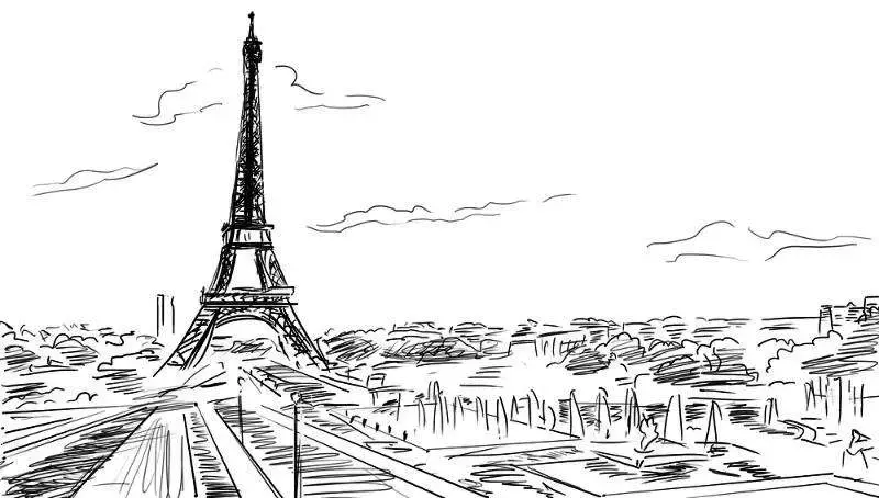 eiffel tower paris dessin