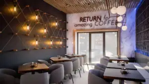 o cafenea în stil „urban