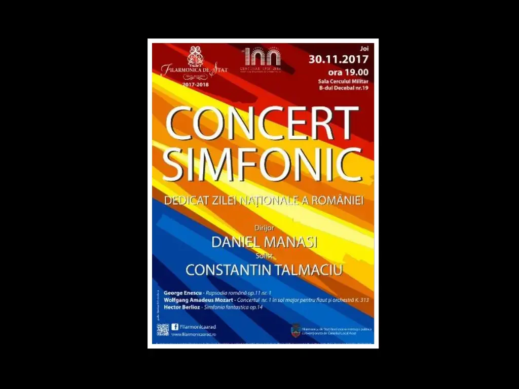 filarmonica afis concert ziua nationala