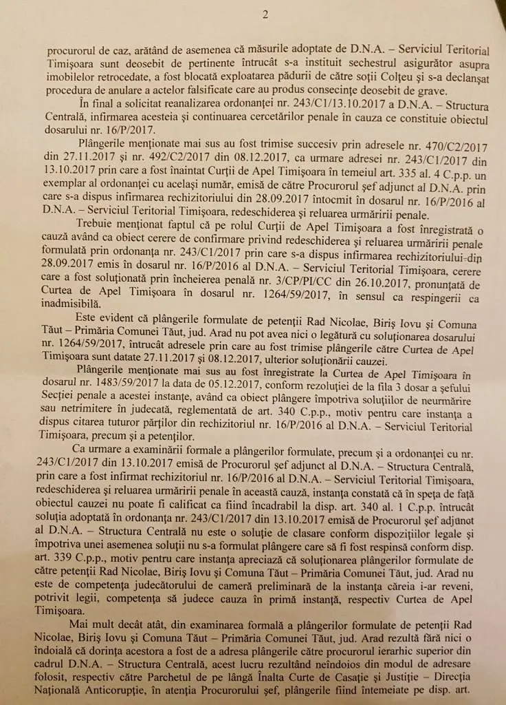 [ACTUALIZARE 2] Prefectura Arad umblă ca orbul cu bâta prin pădurile Nadășului, TESTAMENTUL nu l-a văzut nimeni, plângerile împotriva „moștenirii familiei Colțeu” se plimbă din DNA în DNA, iar sătenii și „publicul spectator” sunt pe COD ROȘU de „ceață judiciară”