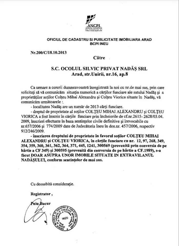 Familia COLȚEU consideră „DEMERSUL NADĂȘ” ca fiind „o acțiune de dezinformare a opiniei publice”. Citim REPLICA raportată la „ultima grevă a foamei” declanșată (și ulterior încetată) de trei nădășeni și... doi oameni din Slatina