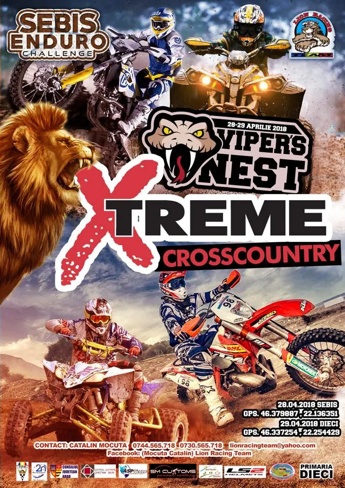 Un „EXTREM CROSSCOUNTRY” de excepție: VIPER’s NEST 2018, o competiție pentru LEII MOTOARELOR, își dă startul sâmbătă, la Sebiș [REGULAMENT]