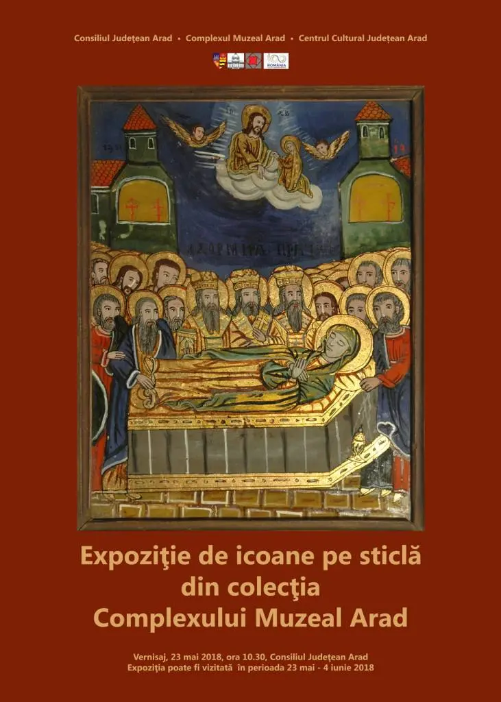O expoziție de ICOANE PE STICLĂ din colecția Complexului Muzeal Arad va împodobi pereții C.J.A.