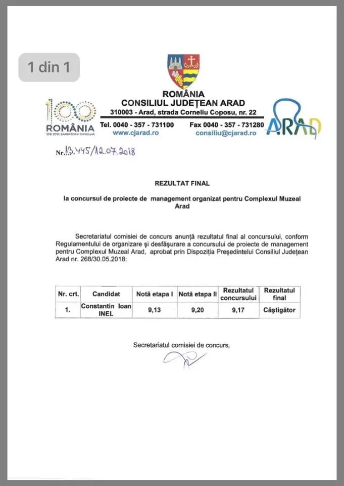 Complexul Muzeal Arad și-a tras un INEL: Constantin Inel - iar asta e aproape bine. Cu ce vine după el... e altă poveste