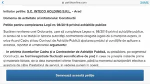 petiție pentru completarea legii nr