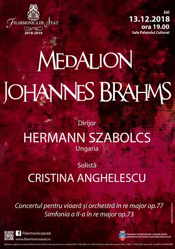 Violonista de CINCI STELE Cristina Anghelescu cântă RE MAJOR-ul de Brahms deseară, la Filarmonica Arad