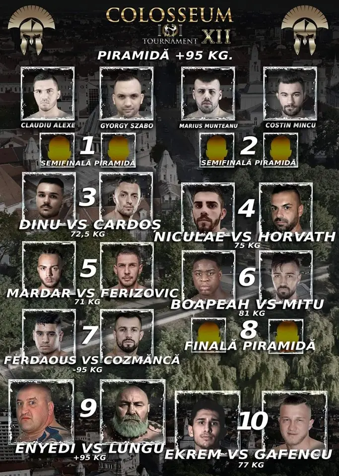 COLOSSEUM Tournament XII adună JOI, la Sala Polivalentă, „crema” KICK-BOX-ului românesc. GALA îi are ca invitați de ONOARE pe Remy Bonjasky, Peter Aerts, Peter Vondracek și Daniel Ghiță
