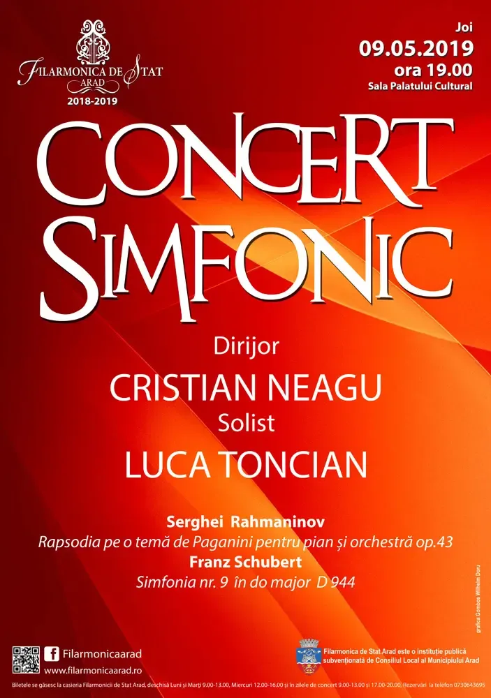 Rahmaninov și Schubert se cântă joi seara, la FILARMONICĂ. Tânărul pianist Luca Toncian își va arăta clasa în „Rapsodia pe o temă de Paganini”