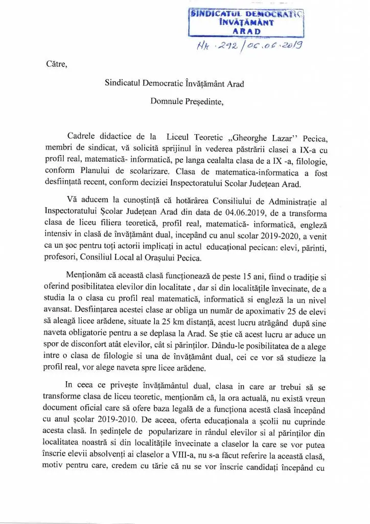 Cel mai ABRAMBURA SUBIECT din istoria recentă a ÎNVĂȚĂMÂNTULUI lovește și Aradul: Elevii intră în VACANȚĂ în aceeași zi în care profesorii intră în GREVE din cauza repartiției claselor PROFESIONALE în licee pe criterii NEPROFESIONISTE
