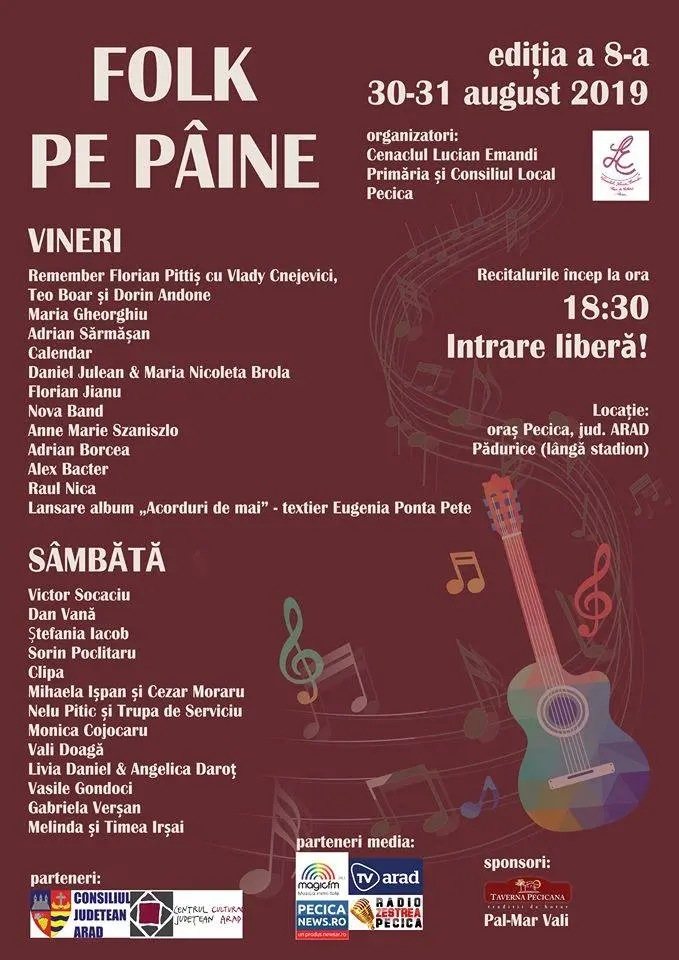 Pecica mănâncă FOLK PE PÂINE în acest sfârșit de săptămână