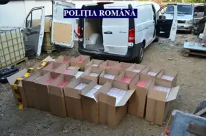 autoutilitare neînmatriculate pline cu țigări
