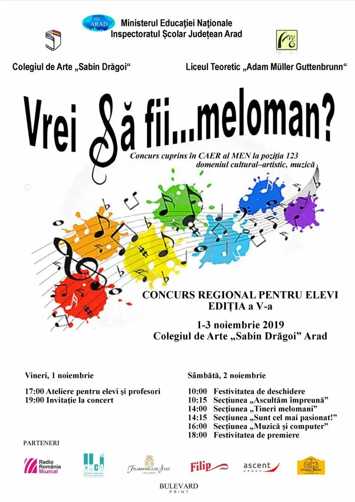 280 de elevi de la 25 de școli din 7 județe au participat la a V-a ediţie a Concursului „Vrei să fii... meloman?” [FOTO]