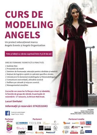 Copiii și adolescenții între 4 și 20 de ani cu VELEITĂȚI de MODELE sunt invitați să experimenteze GRATUIT în cadrul unui SEMINAR organizat de Agenția „Angels Events”