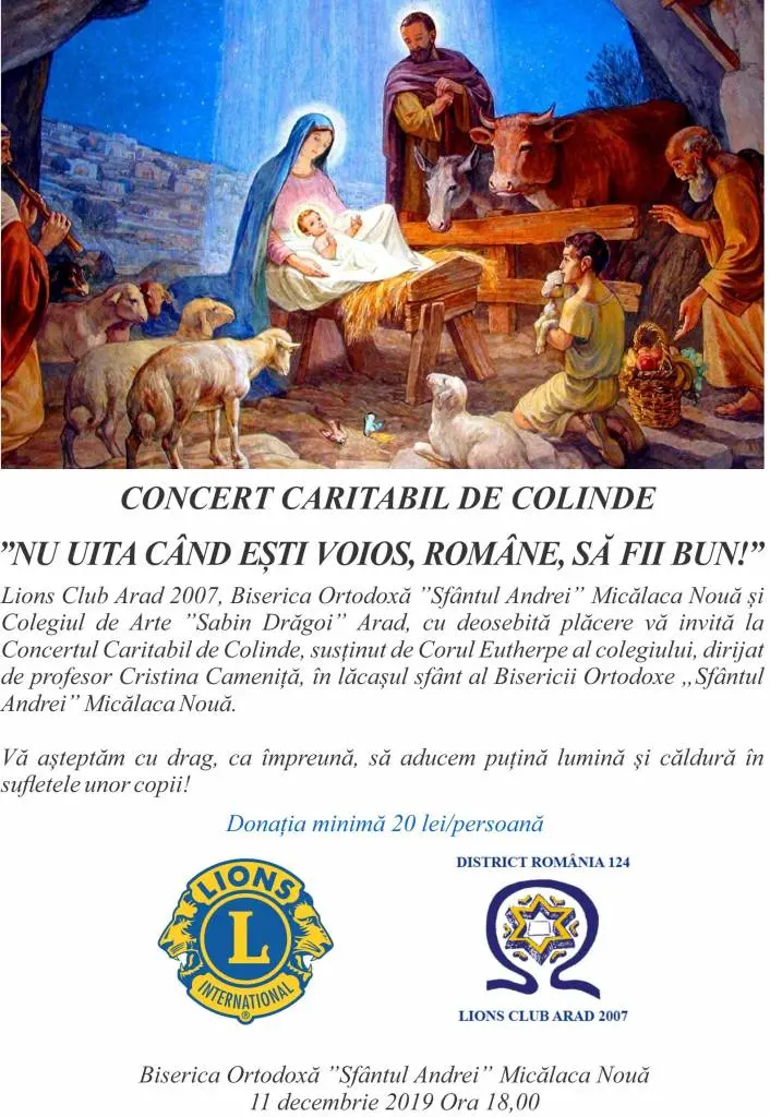 [ACTUALIZARE] Seară plină de emoție și încărcare sufletească la concertul caritabil de colinde „Nu uita când ești voios, române să fii bun!”