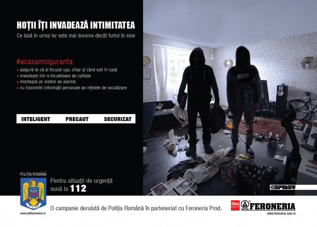 Poliţia Română a lansat campania „Hoții îți invadează intimitatea”