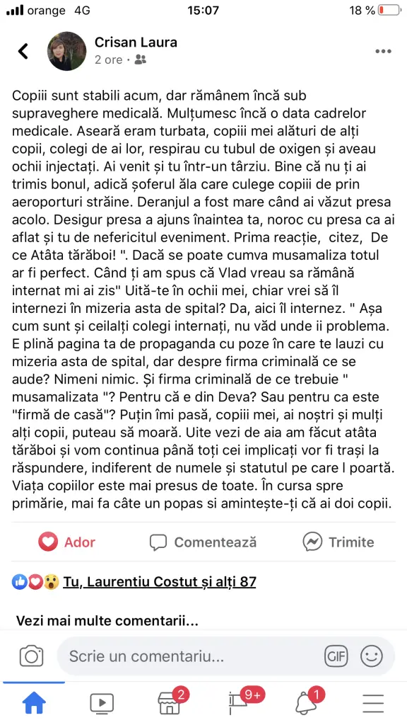 Incredibila confesiune a mamei copiilor lui Sergiu Bâlcea: „Când ți-am spus că Vlad vreau să rămână internat, mi-ai zis: CHIAR VREI SĂ ÎL INTERNEZI ÎN MIZERIA ASTA DE SPITAL?”