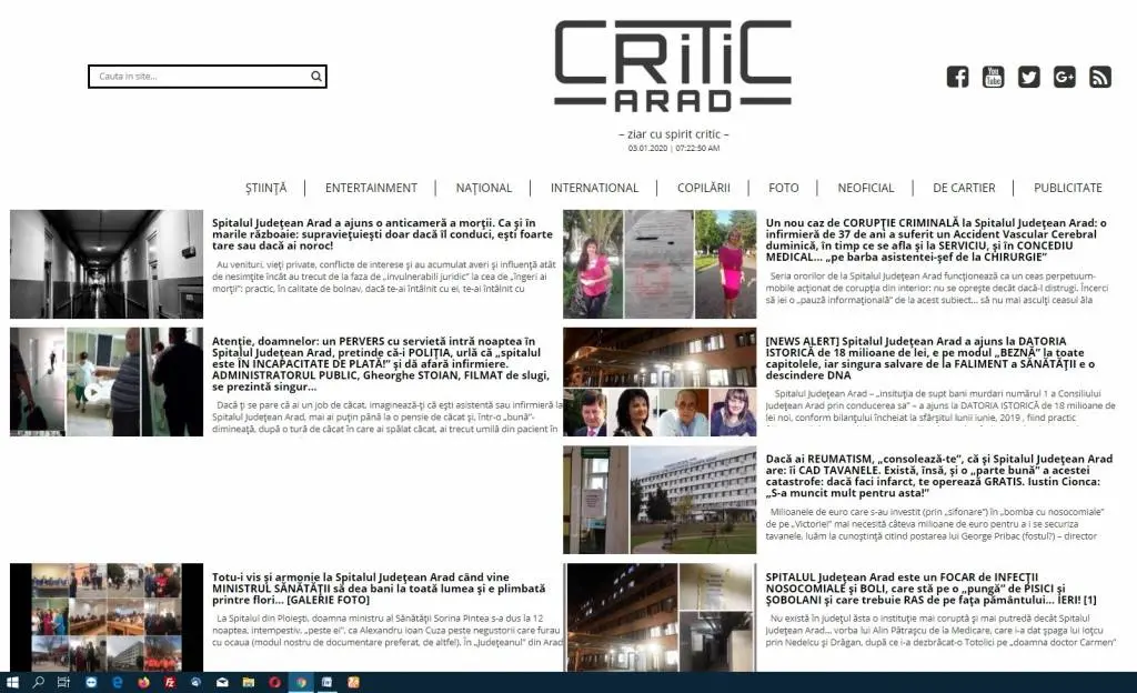 Spitalul Județean Arad a ajuns o anticameră a morții. Ca în marile războaie: supraviețuiești doar dacă îl conduci, ești foarte puternic, sau dacă ai noroc!