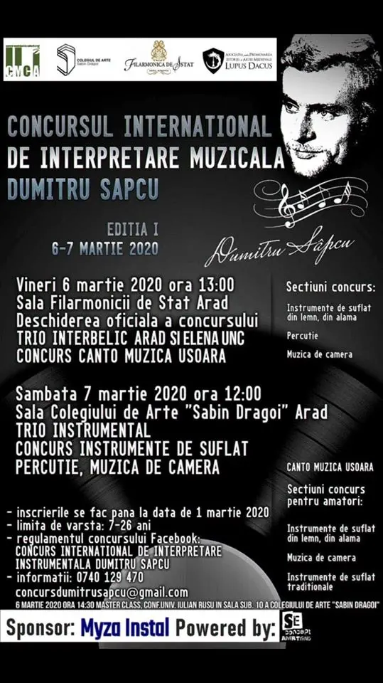 Concursul Internațional de Interpretare Muzicală DUMITRU SÂPCU - la PRIMA EDIȚIE... o frumoasă epică muzical-pedagogică marca „Sabin Drăgoi”