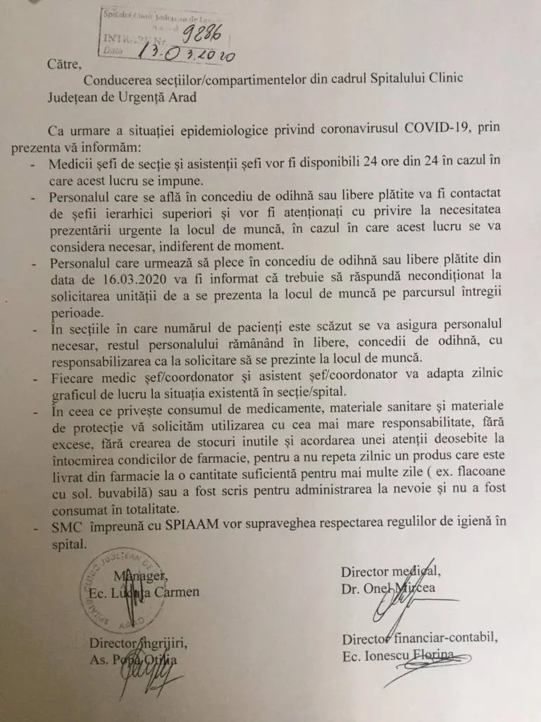 [NEWS ALERT] S-a intrat în SCENARIUL III al PANDEMIEI - plus 101 diagnosticați pozitiv. Spitalul TBC din municipiul Arad a fost „eliberat și așteaptă eventualele persoane infectate cu CORONAVIRUS”