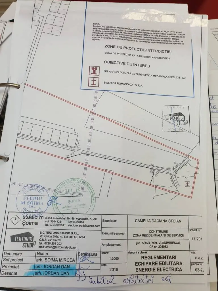 Un TUN IMOBILIAR de 7, 5 hectare din care ar putea ieși CEVA FRUMOS sau CEVA URÂT! Fiica și ginerele primarului din VLADIMIRESCU își fac cartier privat de case; finul lor, viceprimarul comunei, a promovat PUZ-ul în ședință de consiliu local