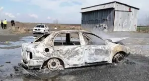 sinucidere în flăcări! cadavrul carbonizat