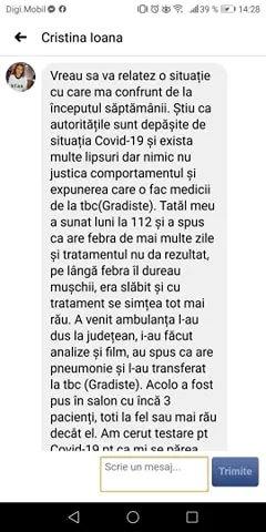 Spitalul TBC - „avanpostul bătăliei” cu CORONAVIRUSUL... pierdute încă din START! Citește COȘMARUL dintre Casa Funerară și Cimitirul din Grădiște, povestit de fiica unui pacient PE ÎNȚELESUL TUTUROR