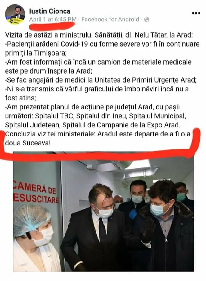 [ACTUALIZARE 2] 1 aprilie, 2022 îl prinde pe liberalul progresist Horea Timiș în anticamera Ministrului Sănătății, social-democratul conservator Alexandru Rafila, cerșind postul promis în schimbul renunțării la funcția de director al DSP Arad