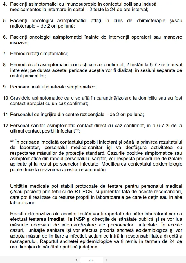 DEFINIȚIILE DE CAZ pentru Sindromul respirator acut cu noul coronavirus (COVID-19) ACTUALIZATE