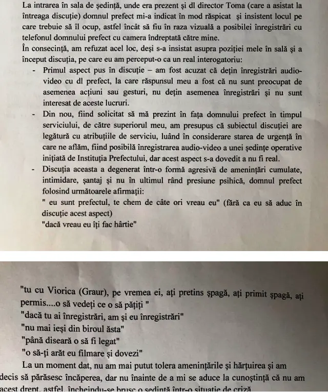 Șantaj, abuz în serviciu și amenințări cu PUȘCĂRIA în biroul principal al Instituției Prefectului. STOIAN către un POLIȚIST LOCAL: „Doar un tefefon dau din poziția pe care o dețin și vei fi legat până deseară!”