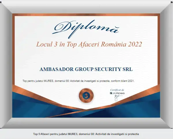 s.c. ambasador group security srl - top