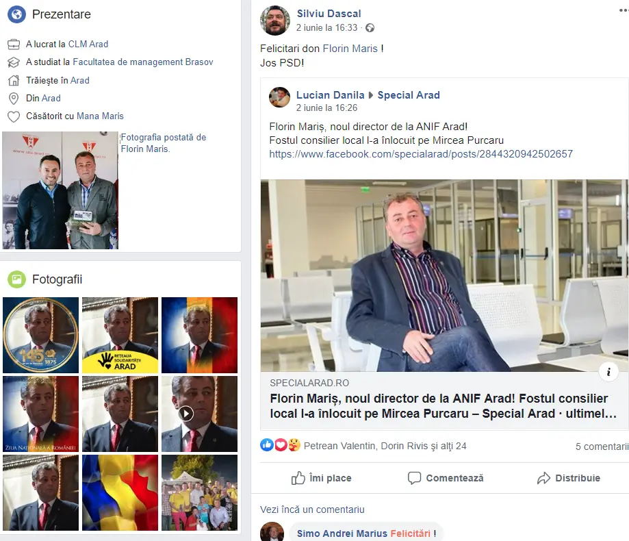 Cel mai harnic sclav al partidului, Florin Mariș, este gata să-și primească ministrul pentru a-i prezenta STRĂLUCITOAREA sa CARIERĂ, care are legătură cu A.N.I.F.-ul cam cât are un bordel ilegal al familiei Dincă cu agricultura