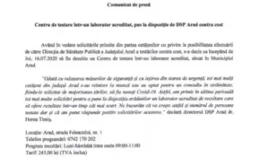 arădenii se pot testa covid-19