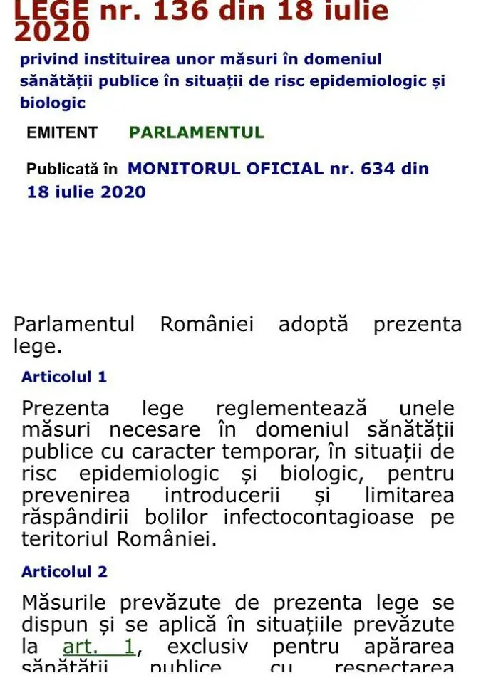 Legea CARANTINEI a intrat în vigoare. Guvernul a emis Hotărârea care stabilește MĂSURILE pentru „protecția” populației