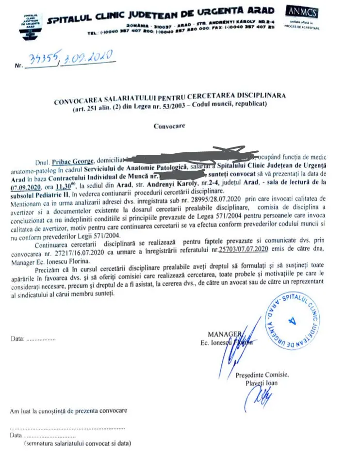 [ACTUALIZARE 3] „Proaspetei” Florina Ionescu i s-a pus pata pe „vechiul” George Pribac ca și cum el ar fi „inamicul nevăzut-necunoscut” al Spitalului Județean Arad!
