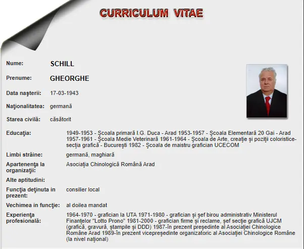 Fostul consilier local și marele iubitor de câini Gheorghe SCHILL s-a stins din viață la vârsta de 77 de ani