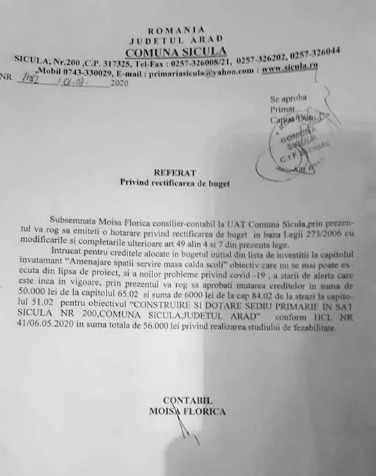 [ACTUALIZARE] I-A PICAT în Consiliul Local „hotărârea S.F.” de a-și face primărie nouă la Șicula, dar DUȚU Căprar a ridicat-o la loc... și încă la rang de OBSESIE