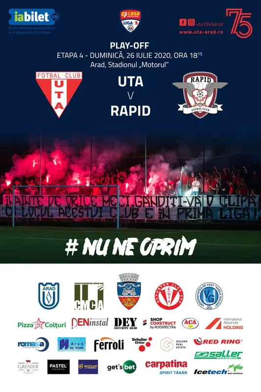 Să umplem, fie și VIRTUAL, stadionul! Bilete online pentru UTA – Rapid