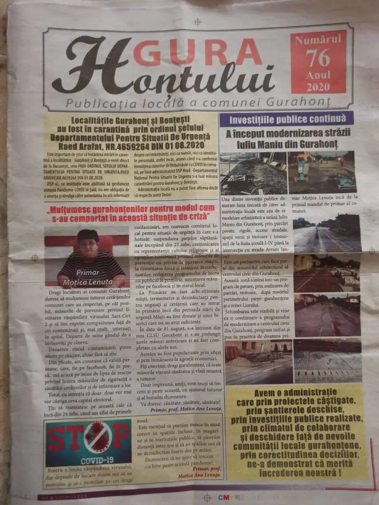 „GURA Honțului” - o mizerie grafică tipărită din BANI PUBLICI cu 4.200 de euro pe campanie - ar face-o să roșească până și pe Elena Ceaușescu