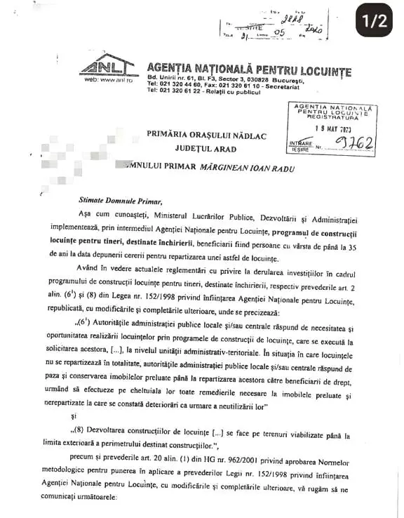 [ACTUALIZARE] În „REPLICA” sa la acuzațiile care i se aduc, primarul Nădlacului CONFUNDĂ TERENURILE - dar deschide o altă „cutie a Pandorei”: celălalt bloc care putea fi ANL!