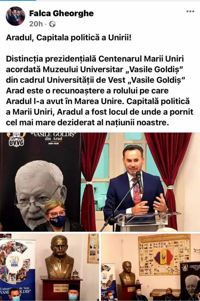 Gheorghe Falcă n-a terminat încă de sărbătorit Centenarul „Marii Uniri”