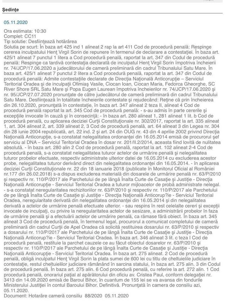Administratorul firmei TEHNODOMUS aproape că scapă basma-curată în dosarul „Mită la Apele Române”! Instanța a restituit dosarul la DNA Oradea pe motiv de „nelegalitate a actelor de urmărire penală și a probelor administrate”