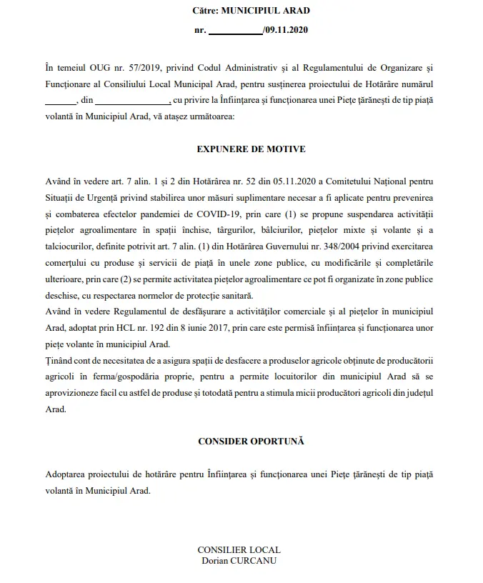 USR PLUS: proiect pentru înființarea unei PIEȚE ȚĂRĂNEȘTI / VOLANTE în MUNICIPIU