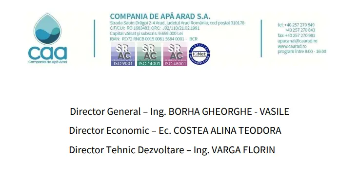 [ACTUALIZARE] „Armonie galbenă” la Compania de Apă Arad. Geanina Pistru: „Da... sunt director adjunct... Borha este director general”
