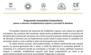 consorțiul universitaria a transmis guvernului