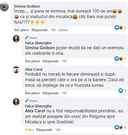 Construcțiile imaginare din capul lui Gheorghe Falcă: „Eu am realizat pasajele din oraș (din PoTgoria spre Micalaca și spre Grădiște)”!