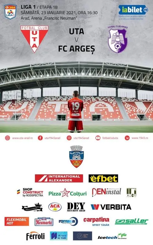 Ajută UTA: cumpără bilete virtuale pentru meciul cu FC Argeș!