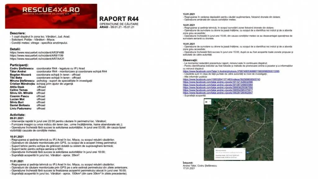 [ACTUALIZARE 8] Expertiza INML confirmă: cadavrul găsit în 3 aprilie într-o avansată stare de descompunere, parțial devorat de animale, este al micuțului Sebastian CORBEI. Ipoteza oficială a polițiștilor privind moartea copilului le jignește profesia și nouă inteligența...