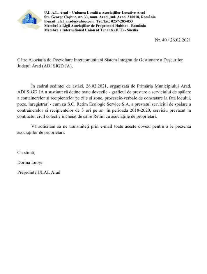 [ACTUALIZARE 2] RETIM promite „favoruri” în speranța că asociațiile de proprietari nu se vor adresa instanțelor judecătorești pentru a-și recupera sumele datorate de operator pentru neprestarea acestui serviciu în ultimii trei ani