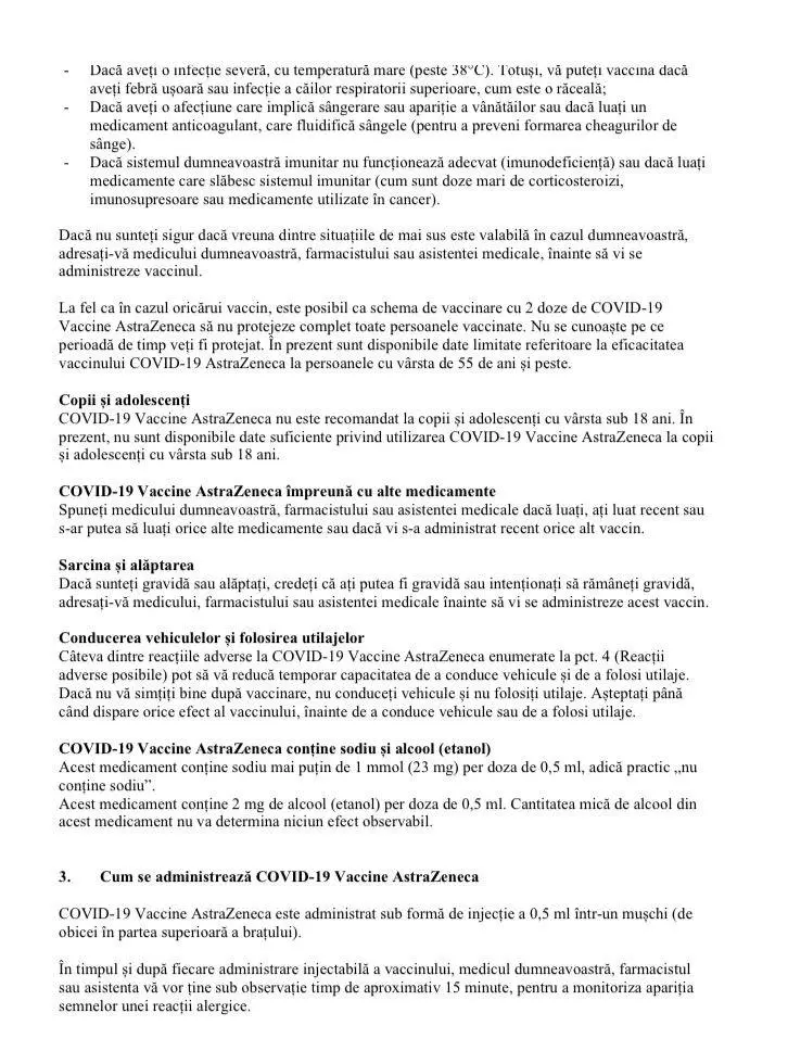 Prospectul VACCINULUI ASTRAZENECA [DOCUMENT]