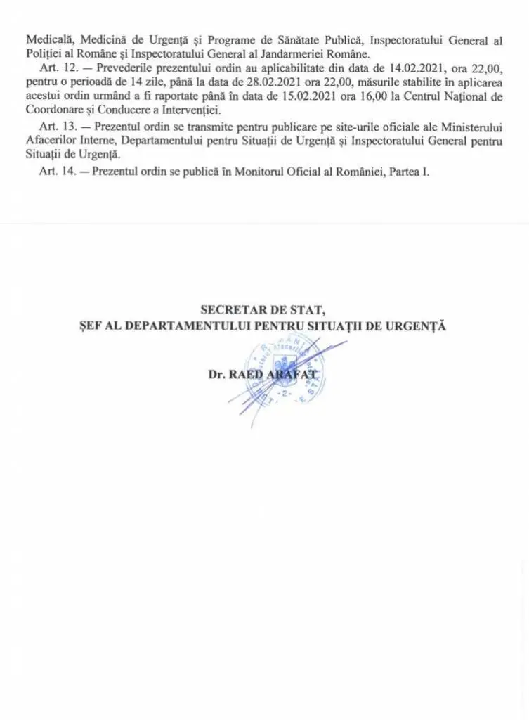 [ACTUALIZARE 2] Reguli suplimentare aplicabile în orașul Nădlac aflat în carantină. Acestea completează Ordinul de instituire a carantinei semnat de Raed Arafat [VEZI REGULILE]